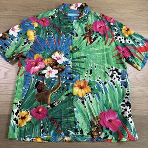 Jams World Archives Shirt Men Large Hawaiian Aloha Camp Tropicala M630RE-TRLA